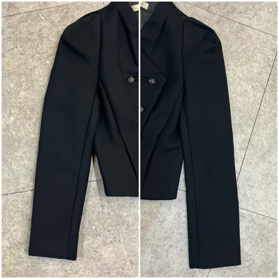 산드로 버튼 자켓 블랙 36 #csz3687 상품이미지6