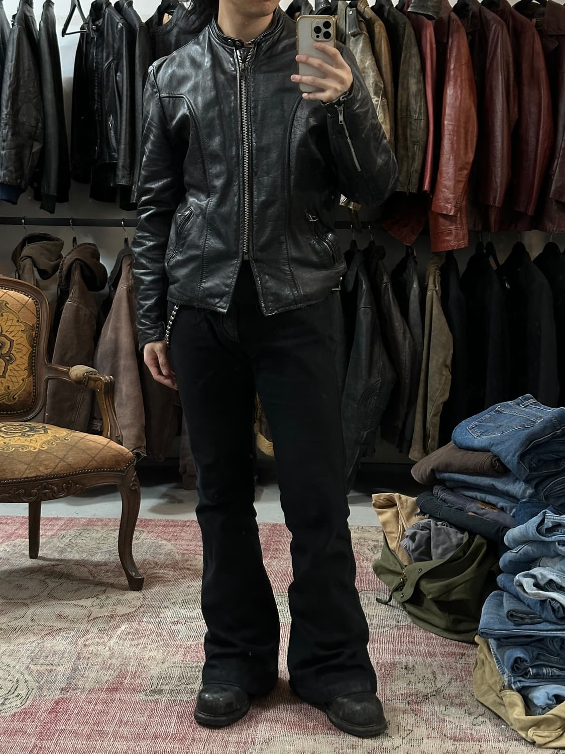 80's 빈티지 브룩스레더 카페레이서 자켓 빈티지 레더 자켓 상품이미지2