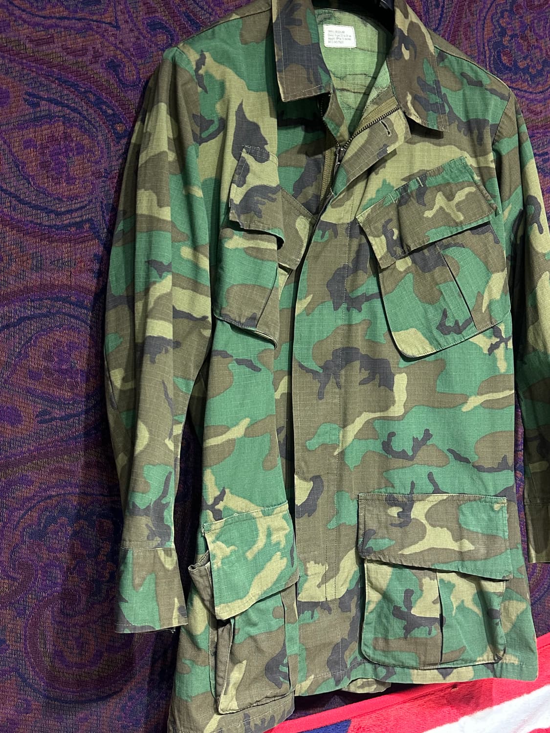 70's 미군 ERDL 베트남전 정글 퍼티그 상품이미지2