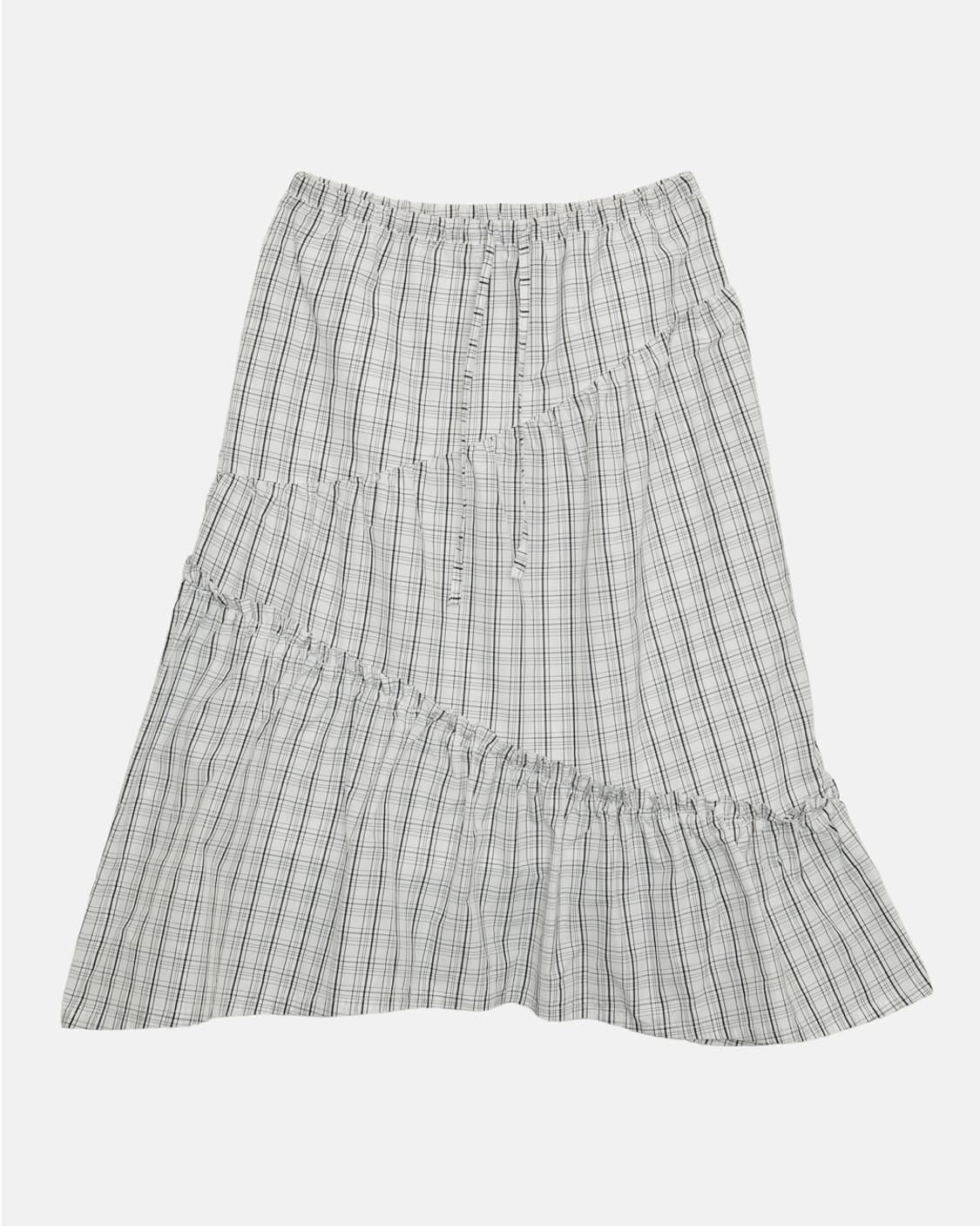 셔링 밴딩 스커트 White 상품이미지1