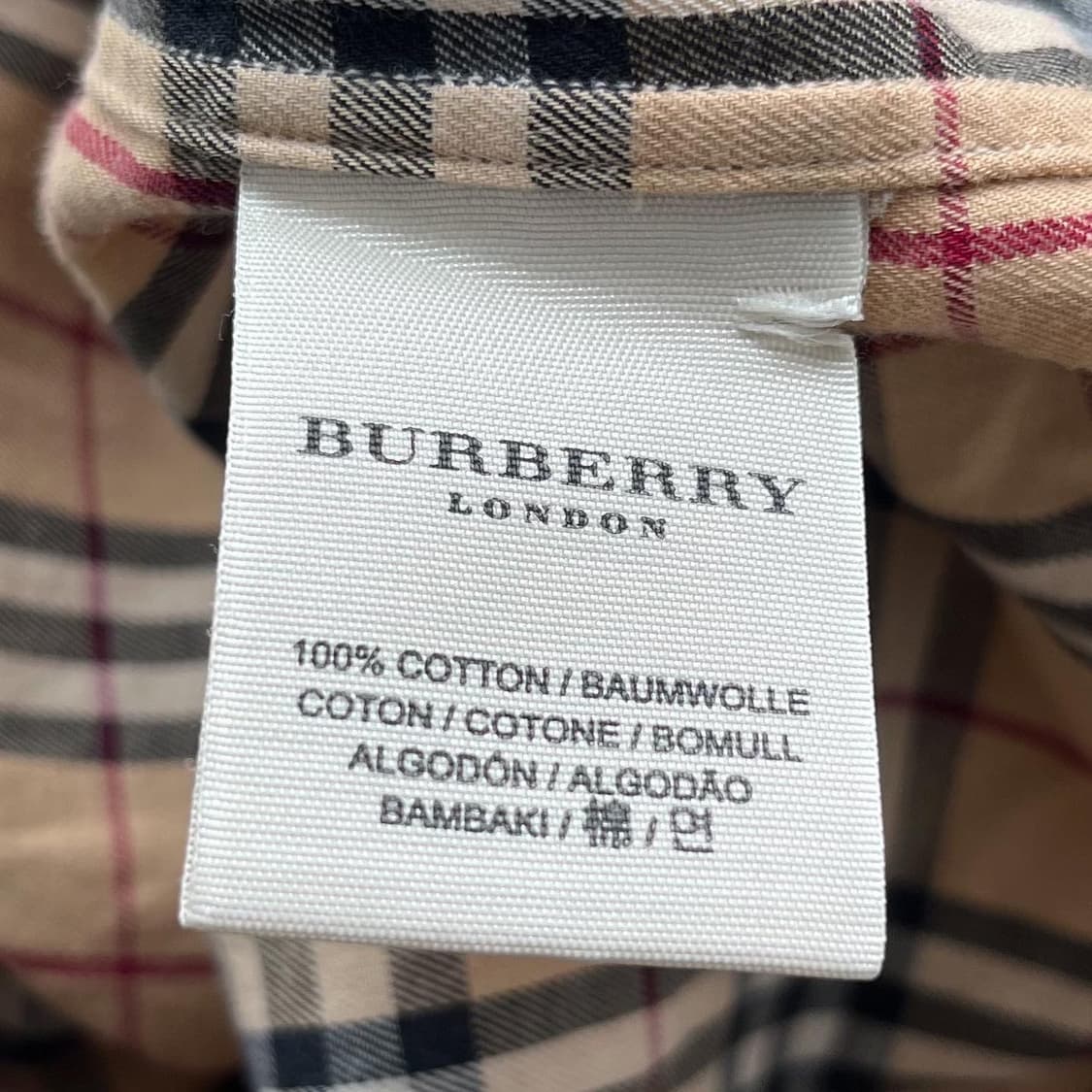 버버리 오리지널 베이지 오버사이즈 노바체크 하프셔츠 상품이미지7