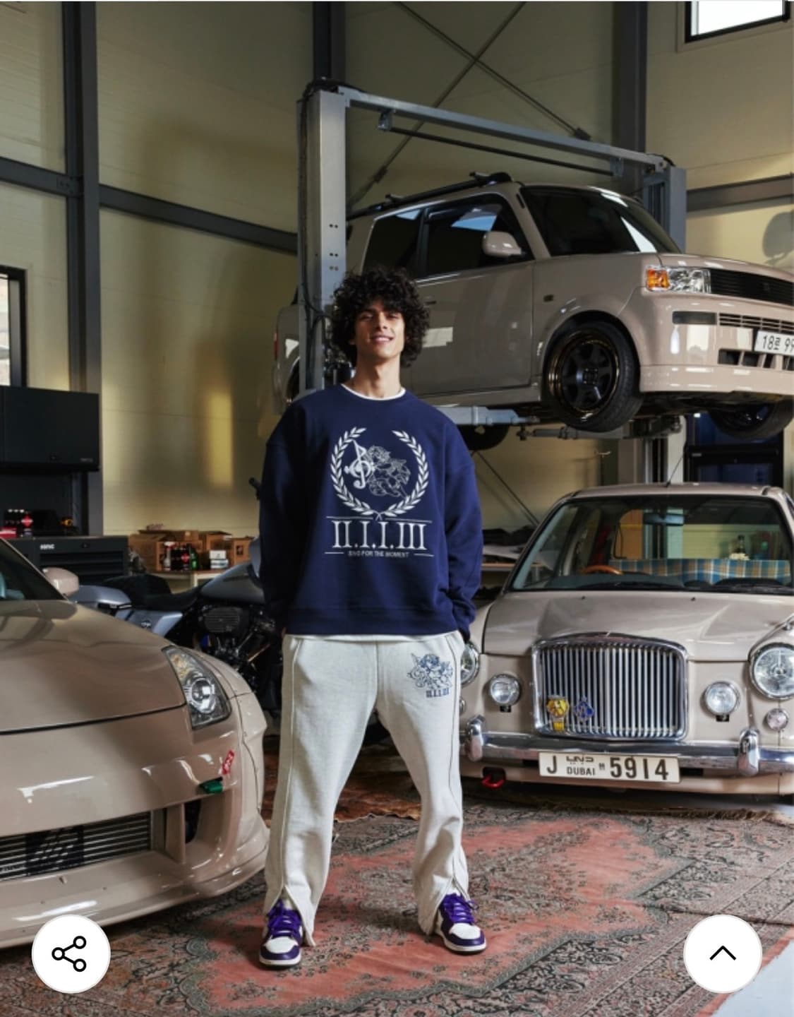 [2113스튜디오]엔젤 자수 스웻 (네이비 /m사이즈) 상품이미지4