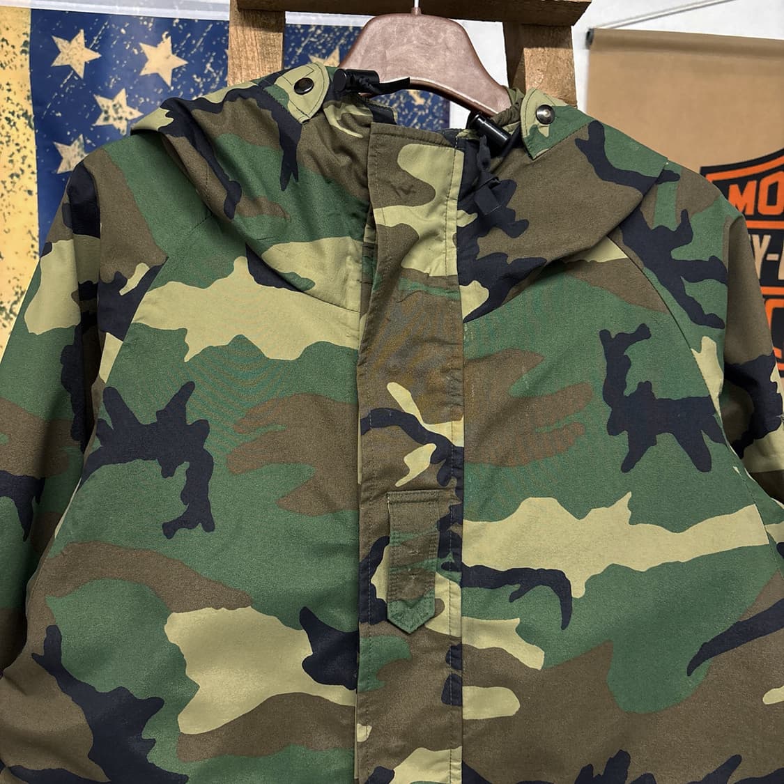 80s 오리지날 U.S ARMY ECWCS 파카 우드랜드 카모 N489 상품이미지3