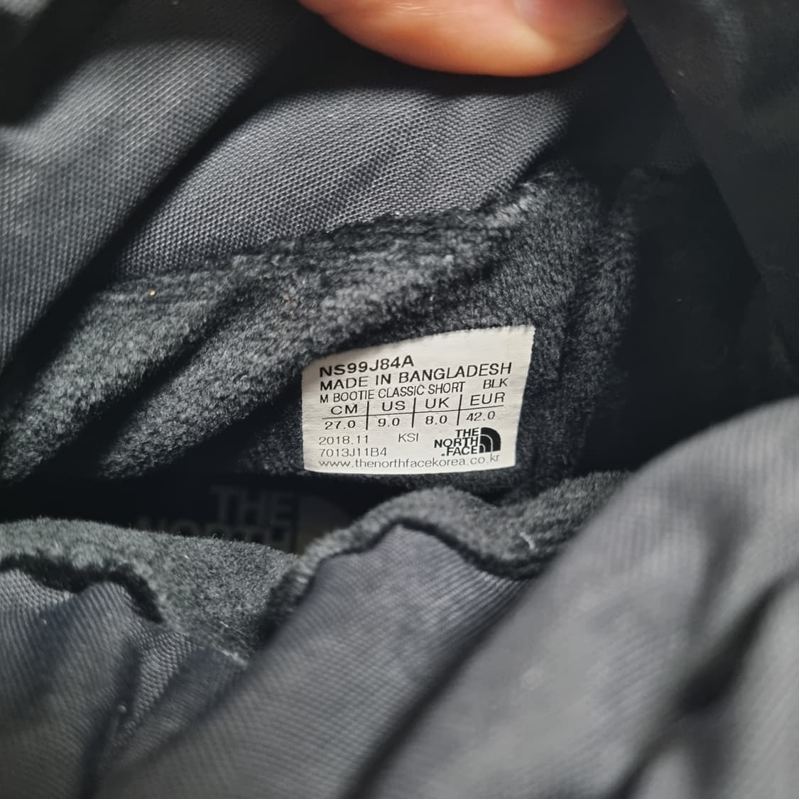 노스페이스 패딩 부츠 블랙 - 270 상품이미지7