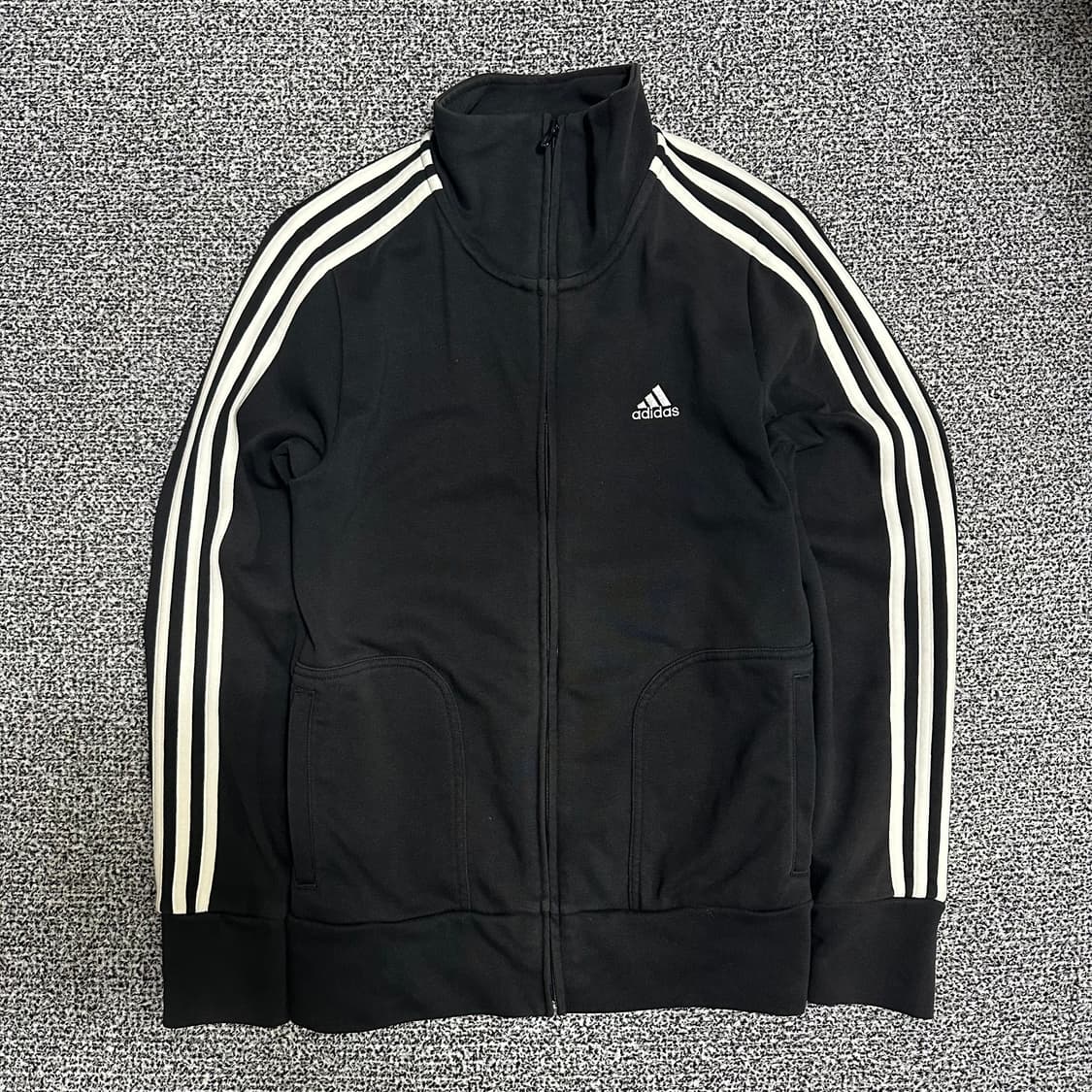 (90) 아디다스 코튼 트랙탑 져지 블랙 상품이미지1