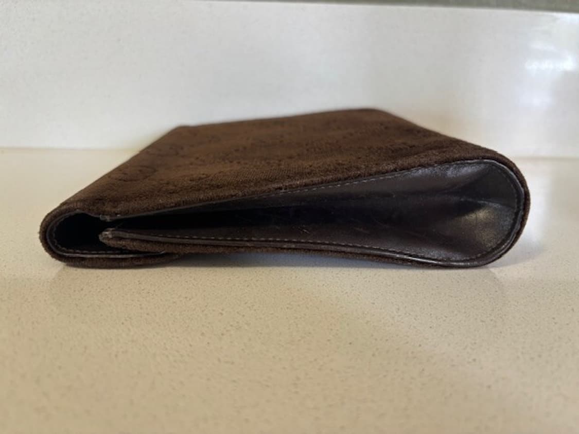 70s 구찌 빈티지 벨벳 GG 호스빗 클러치백 브라운 상품이미지2