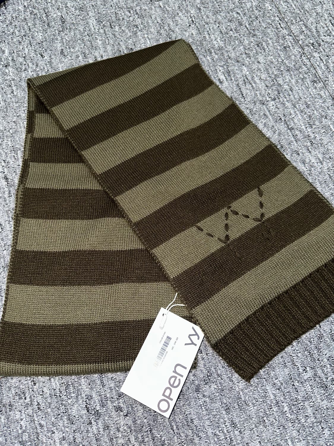 새상품) Open yy 오픈와이와이 목도리 머플러 스카프 yy 스트라이프 상품이미지1