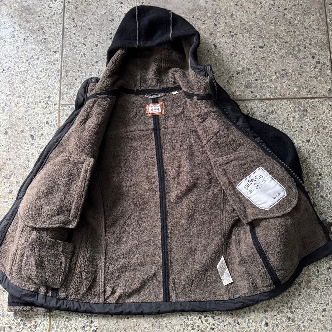[XL] Diesel 디젤 울 후드 더플 코트 자켓 상품이미지4