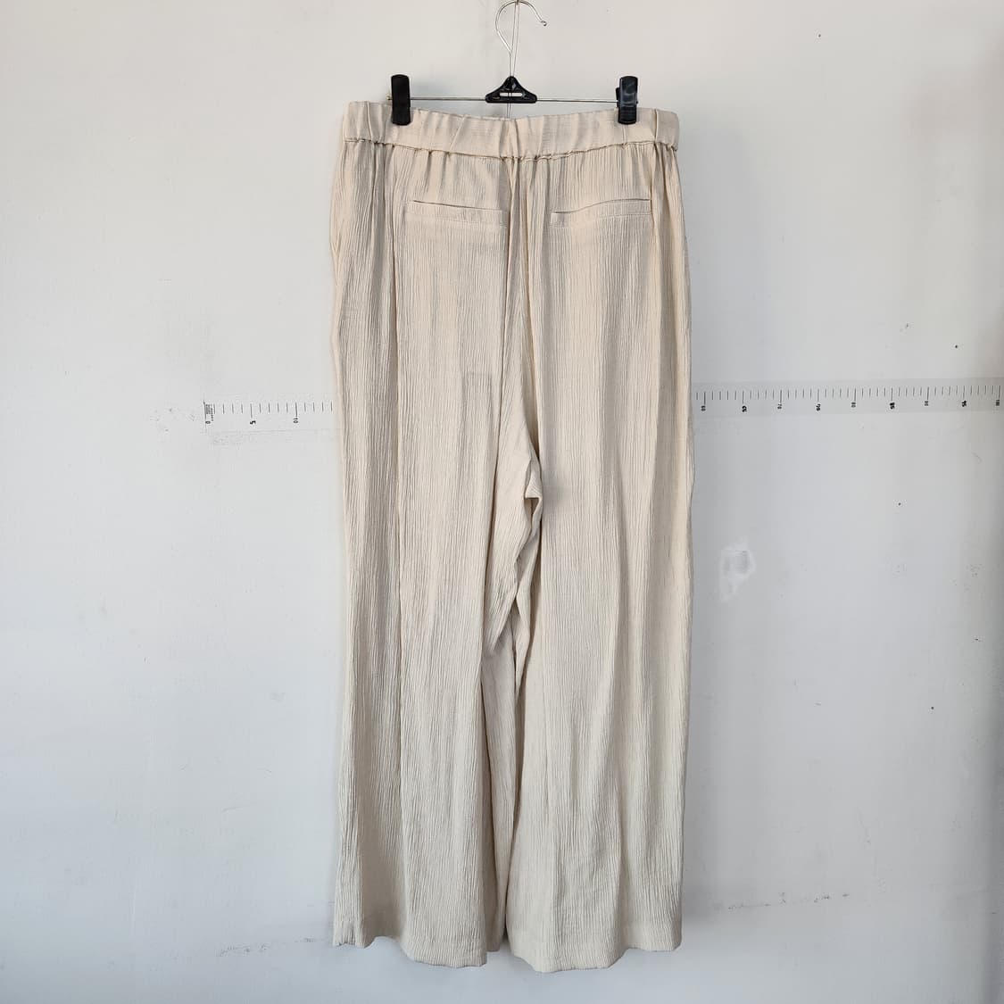 라삐아프 아이보리색 끈 면바지 와이드 팬츠 상품이미지3