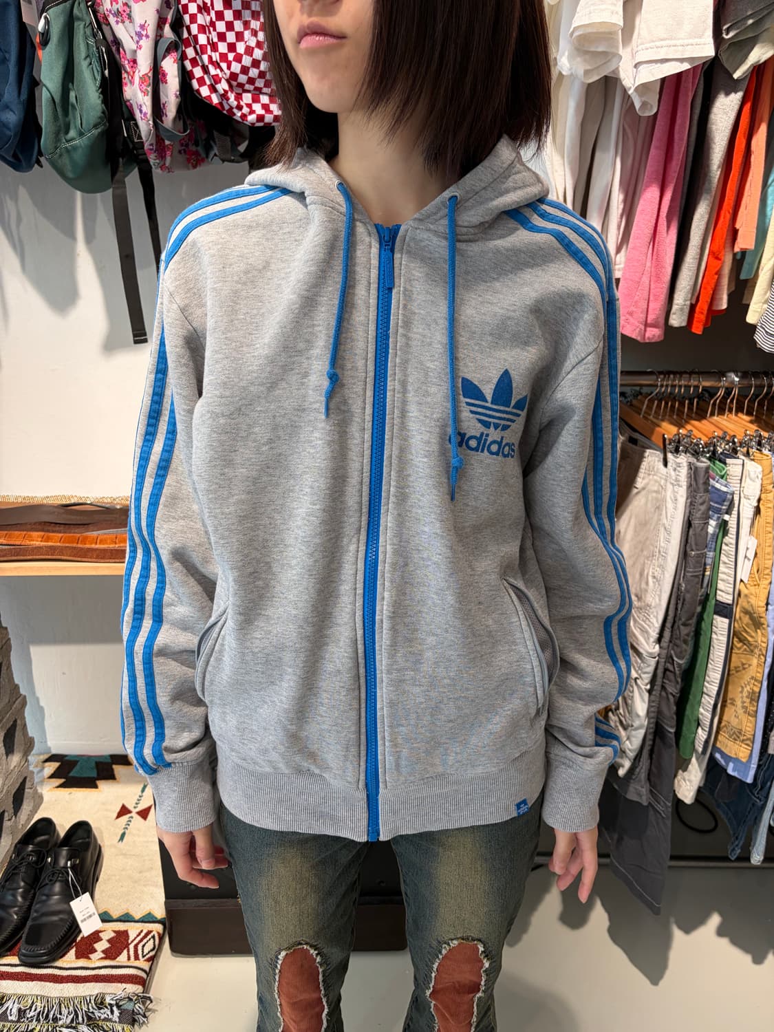 Adidas 트레포일 집업 후드 L 상품이미지1