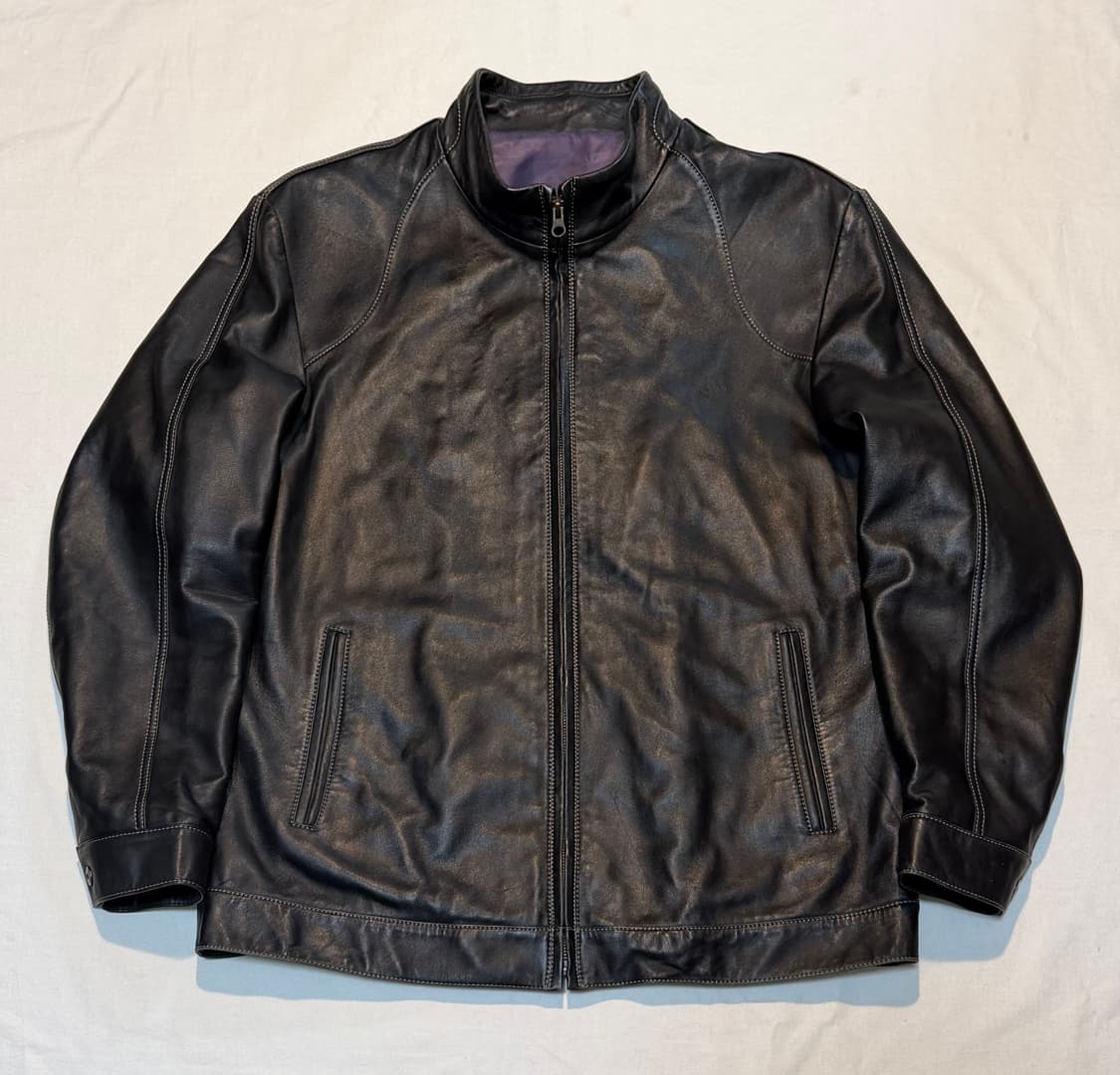 00s 램스킨 양가죽 빈티지 가죽자켓 블랙 상품이미지1