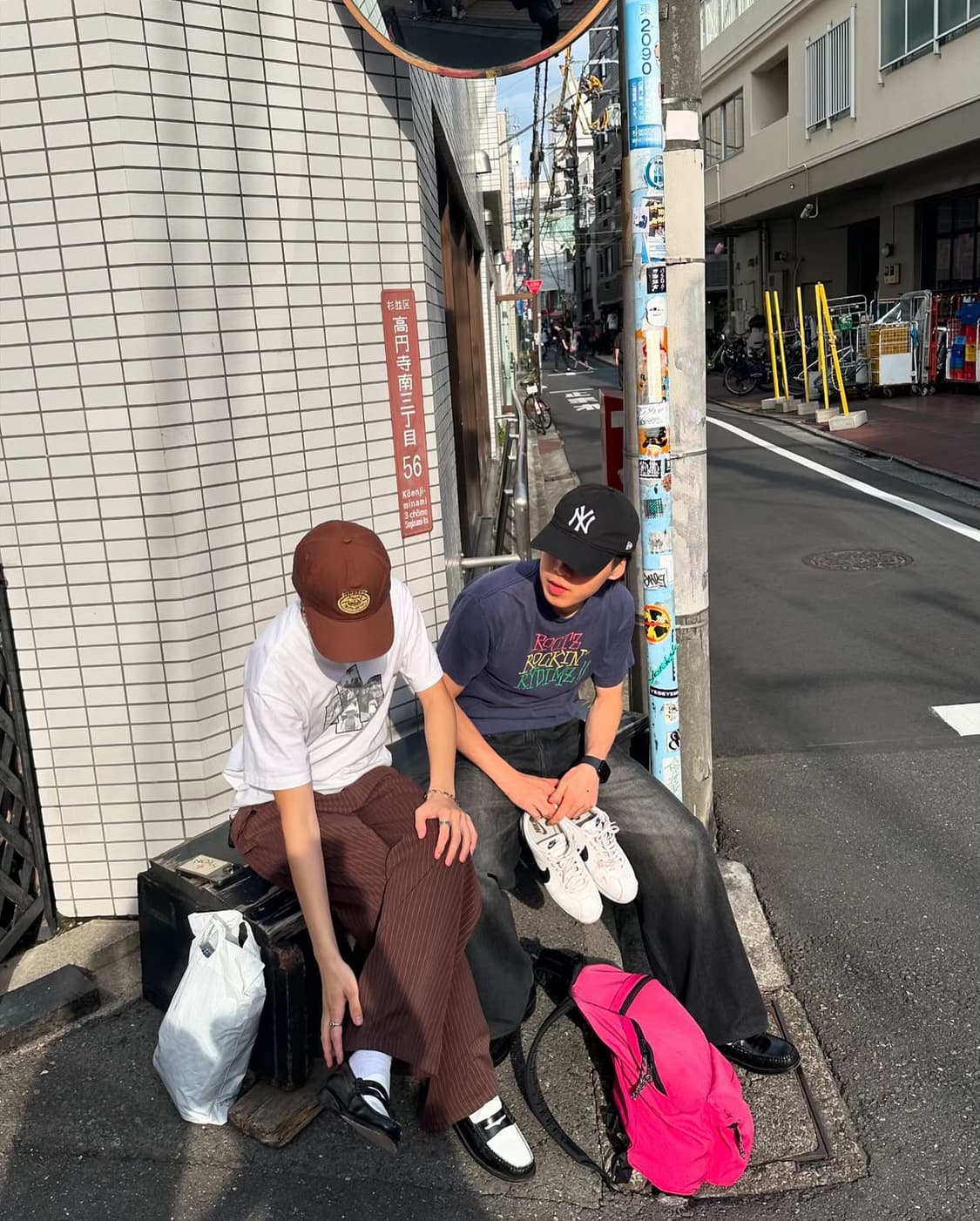 빈티지 스투시 레인보우 티셔츠 상품이미지4