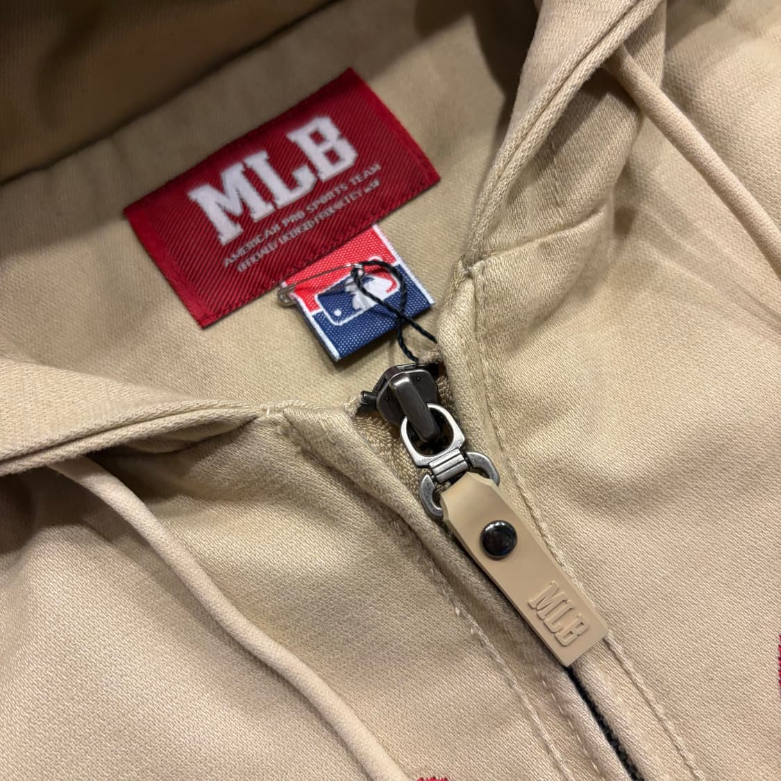 [95] 02s MLB 보스턴 레드삭스 후드 액티브 자켓 베이지 B952 상품이미지5