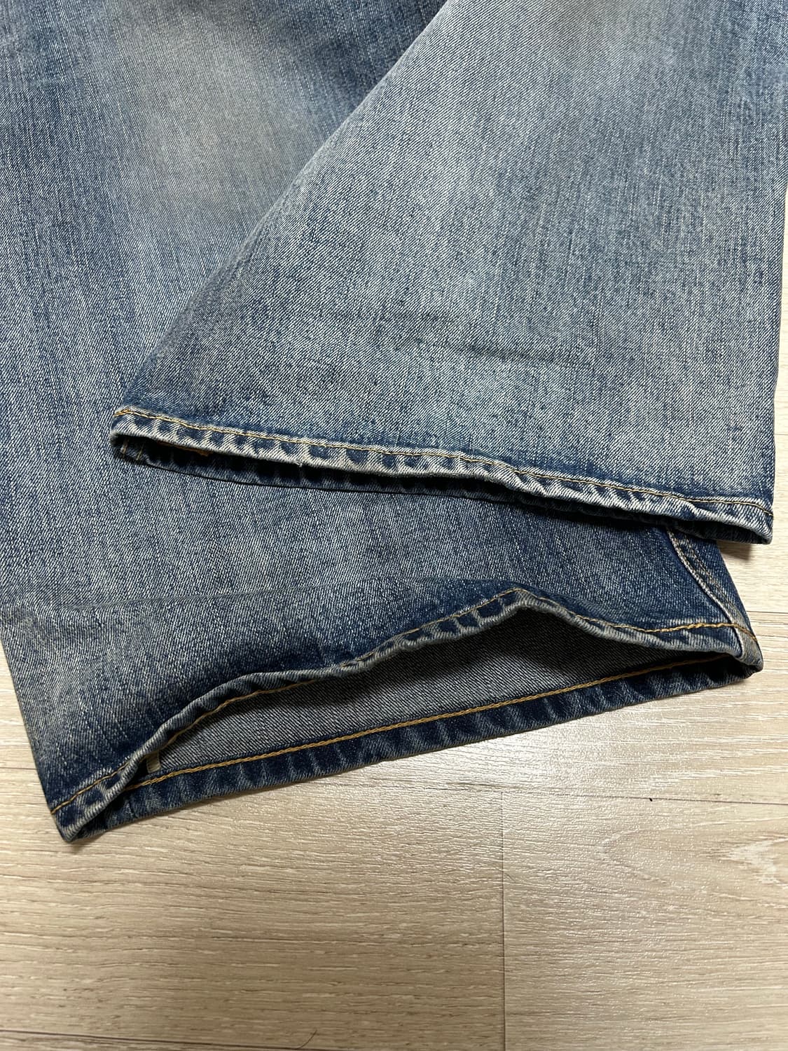 (5, XL) 해칭룸 와이드 커브진 페이디드 블루 상품이미지7