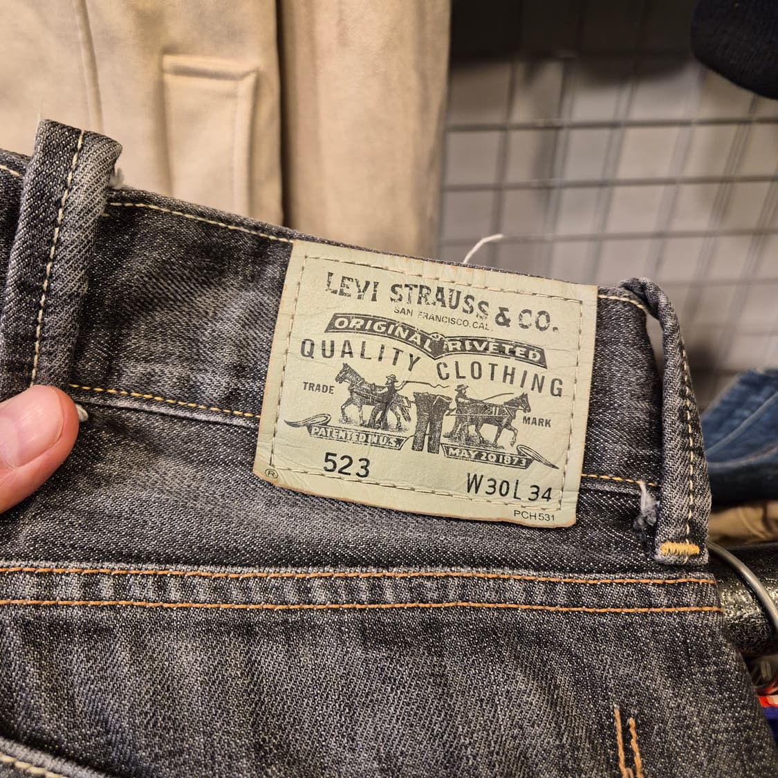 30인치 리바이스 523 워싱그레이 청바지  상품이미지3