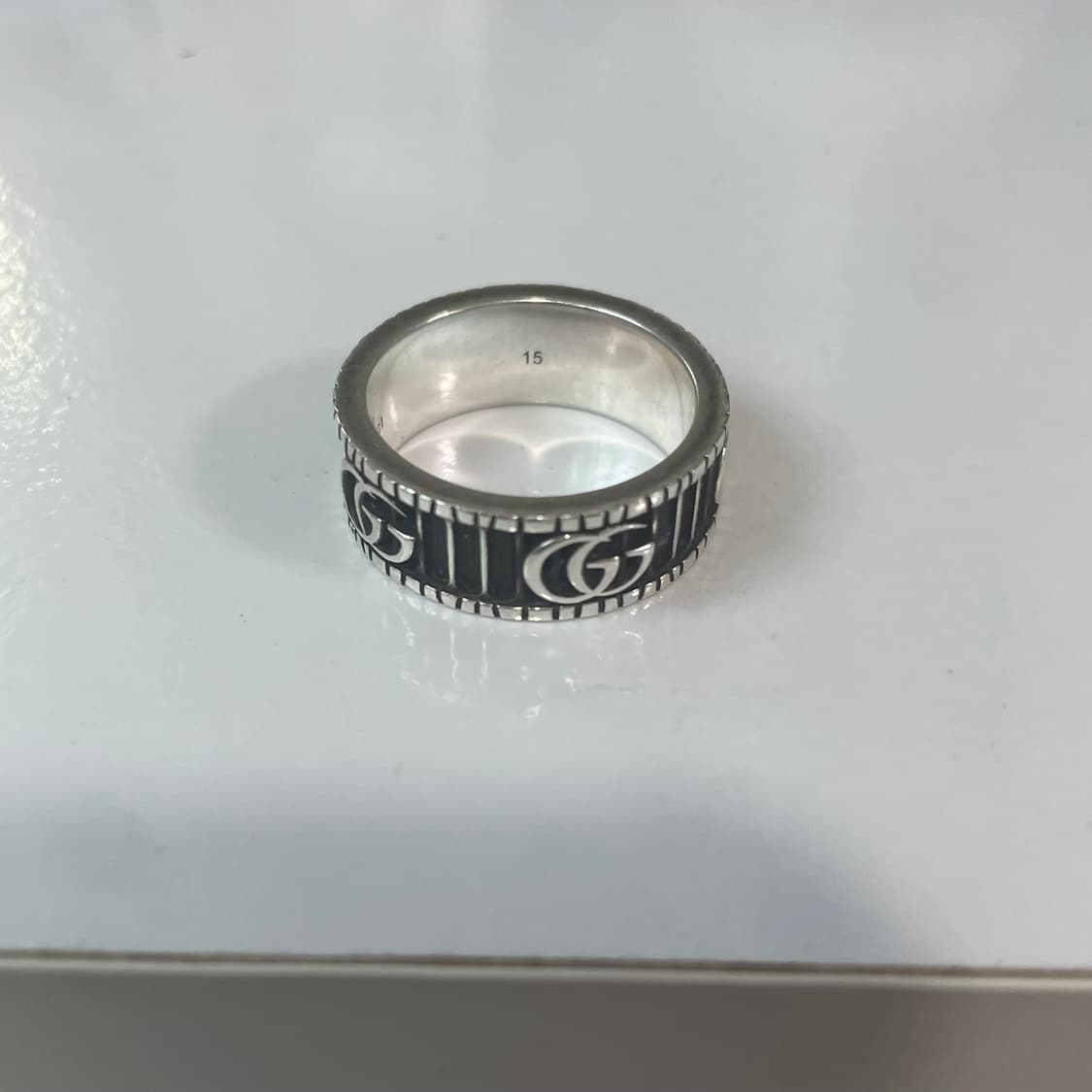 구찌 GG 마몽 와이드 실버링15호 상품이미지3