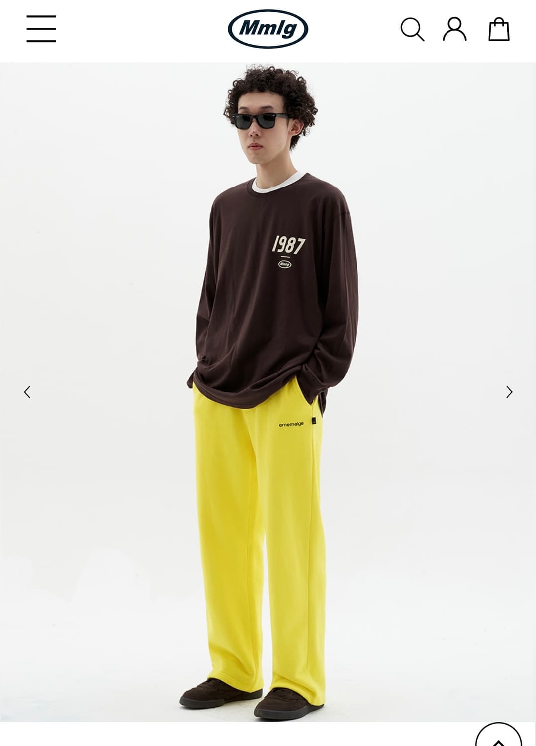 새제품_ mmlg 스윗팬츠 yellow L 상품이미지6