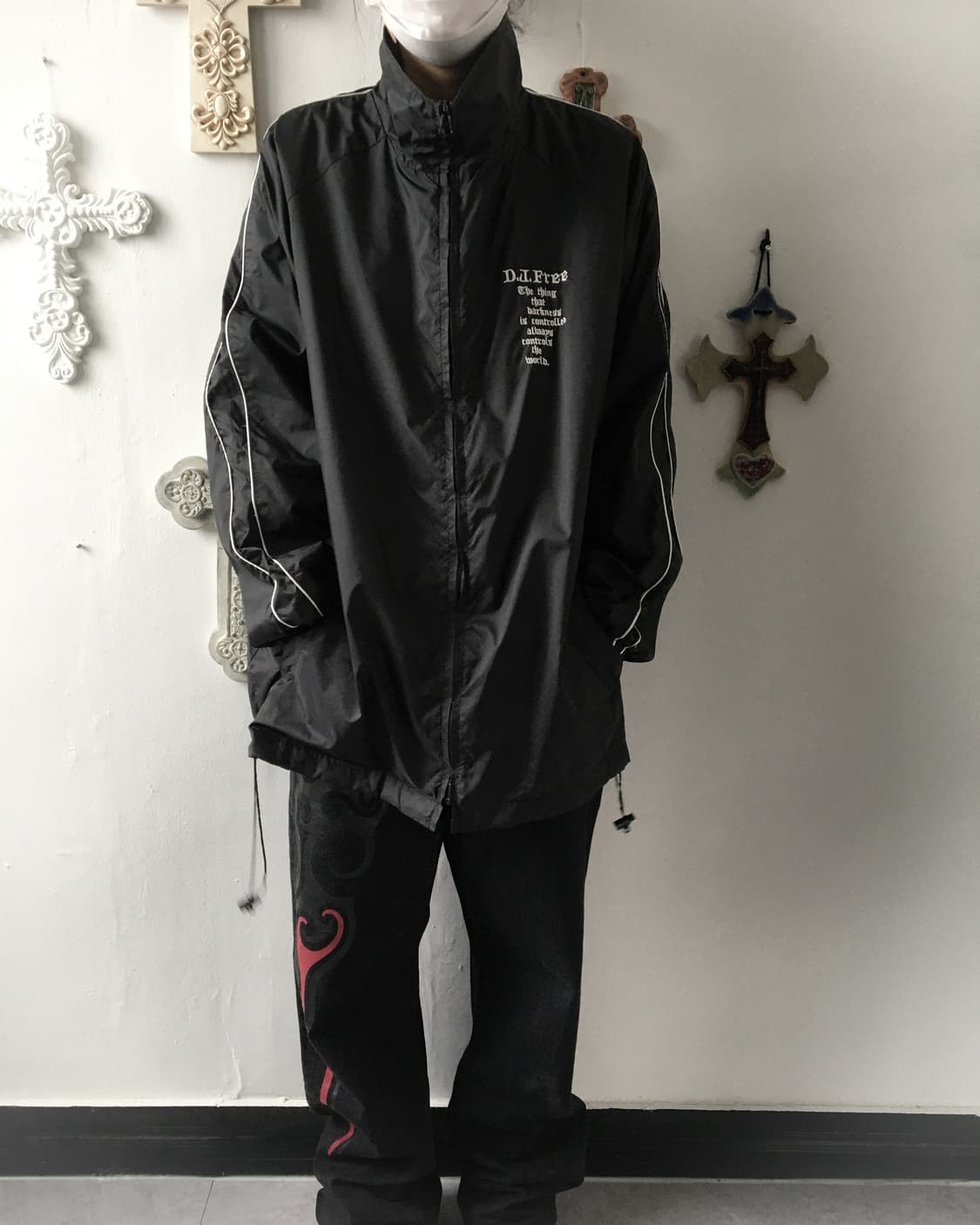 Dragon printing high neck windbreaker 상품이미지5