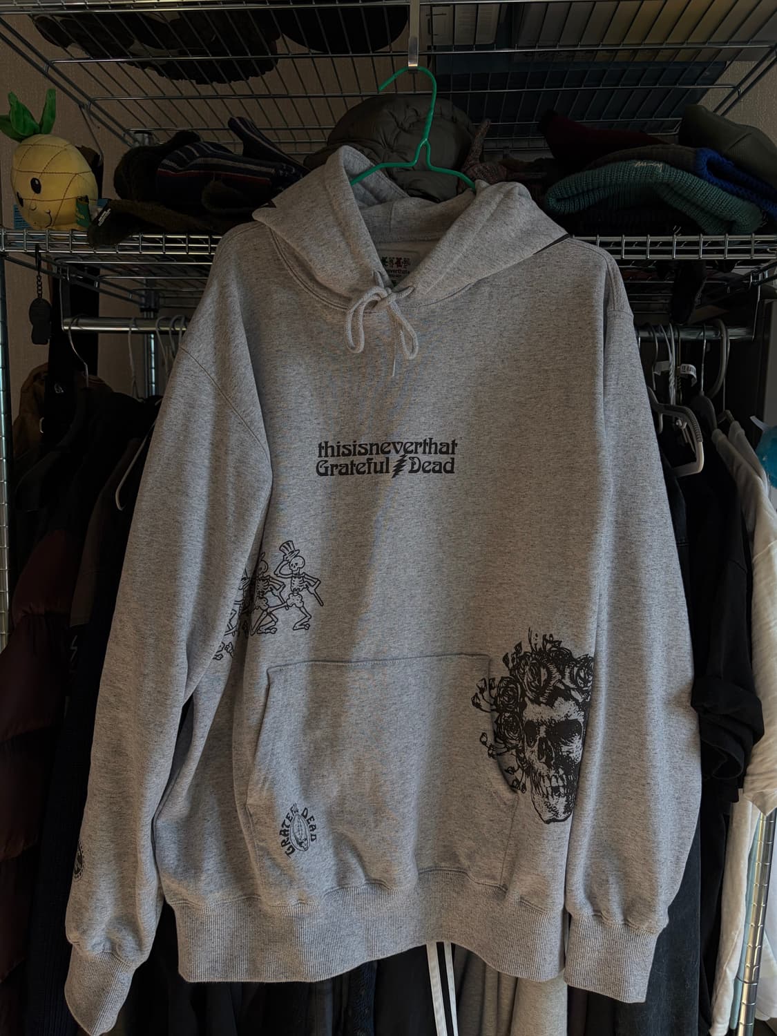 디스이즈네버댓 그레이트풀데드 그레이 후드티 L 상품이미지1