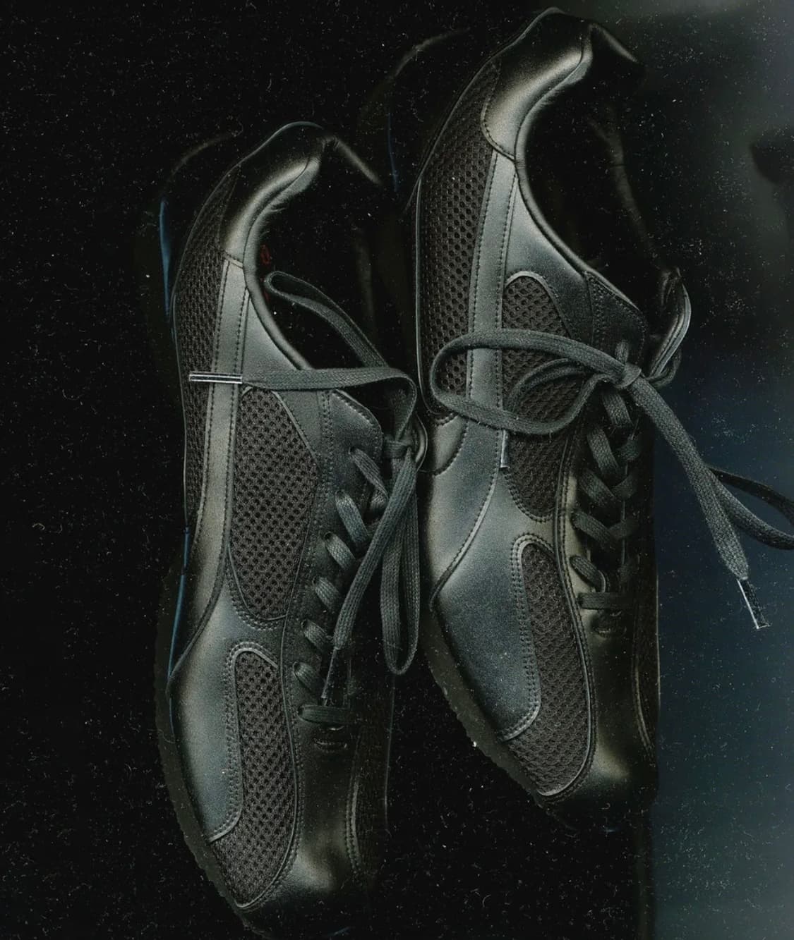 야세 스파이더 레더 스니커즈 블랙 240 상품이미지1