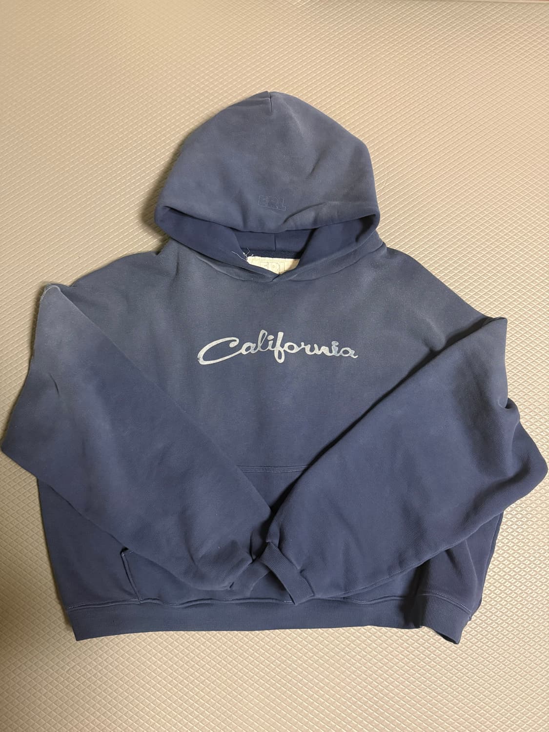 (M) erl 캘리포니아 워시드 후드 블루 상품이미지1
