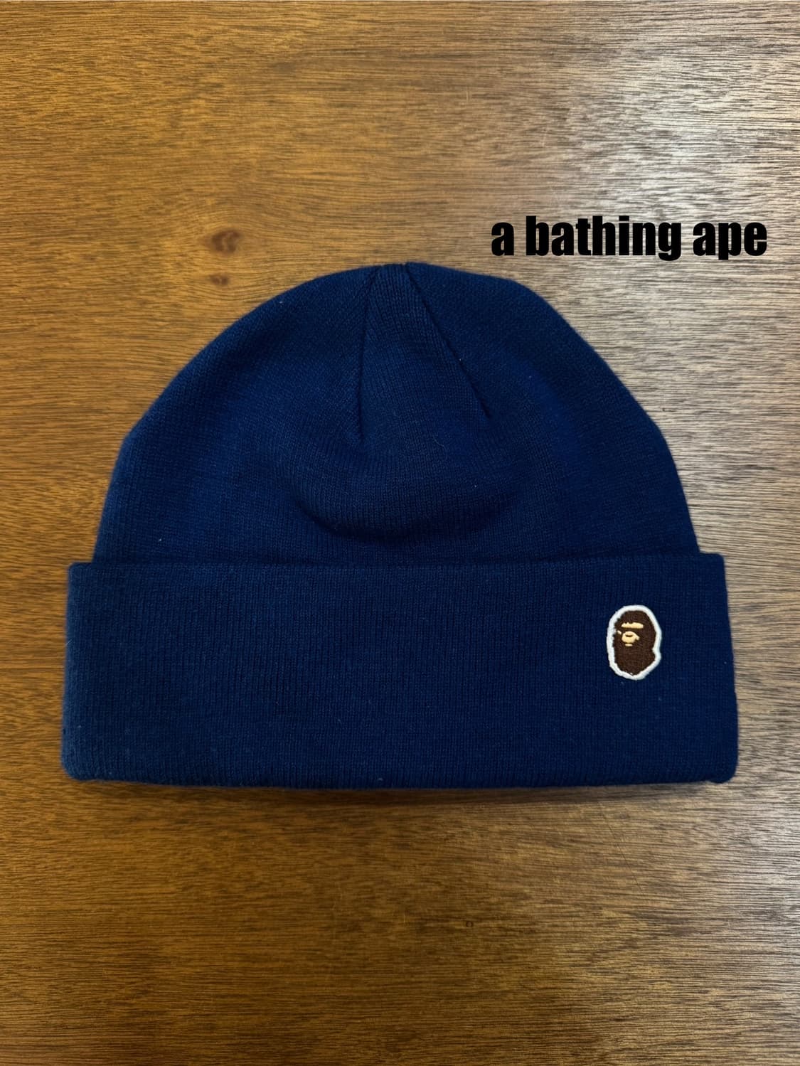 [OS] 베이프 에이프 헤드 원포인트 비니 네이비  상품이미지1