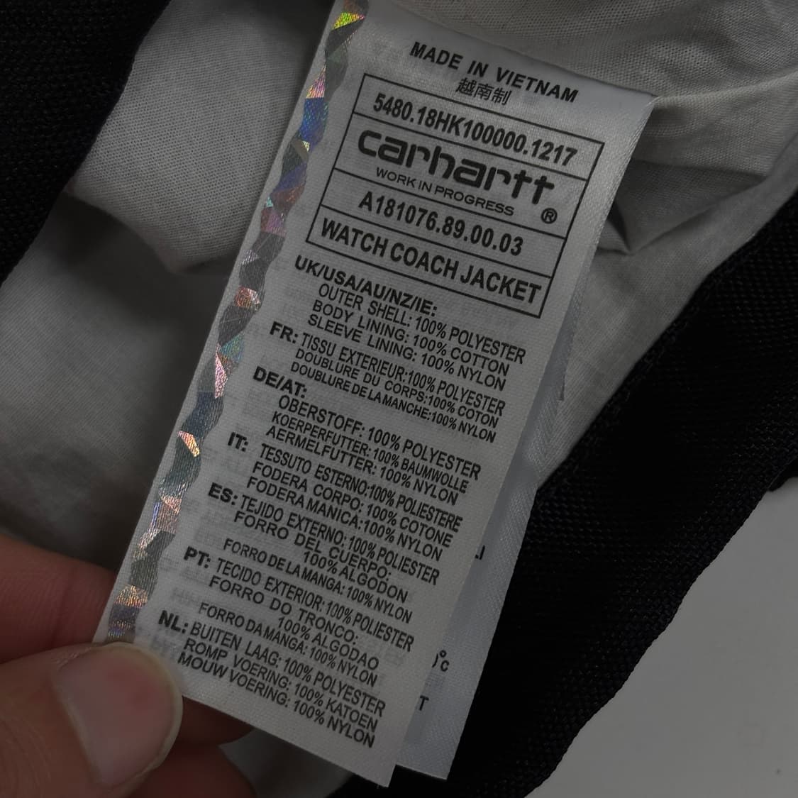 칼하트 WIP 코치 자켓 상품이미지8