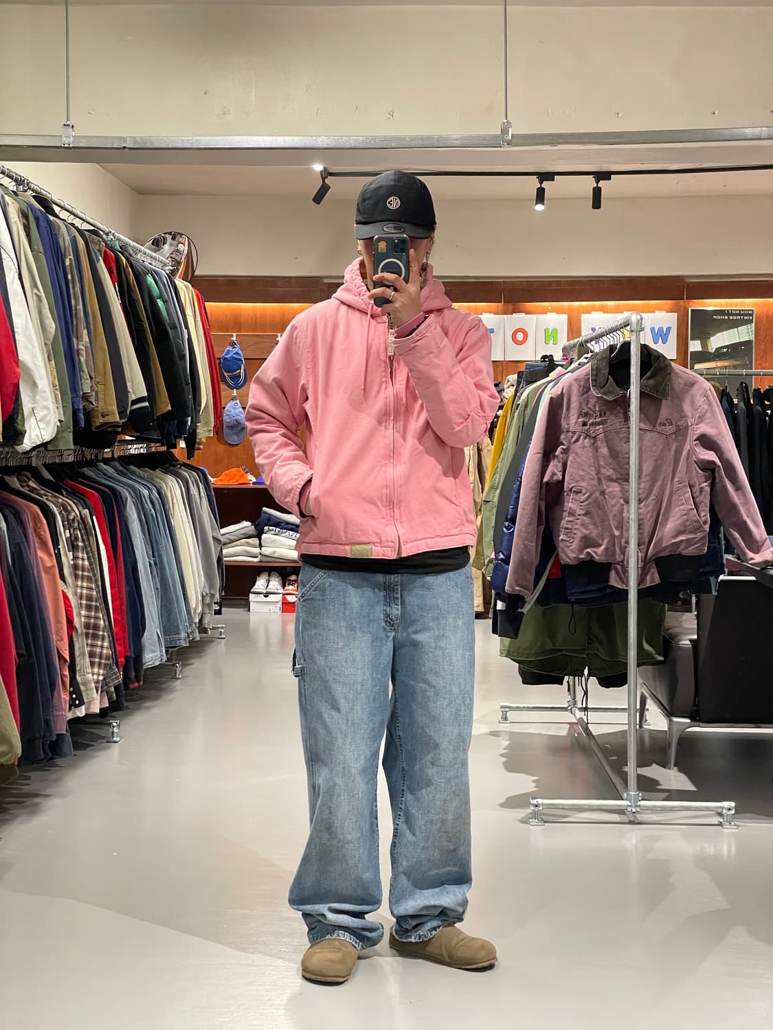 빈티지 쉐르파 엑티브 자켓 (딸기우유)   상품이미지3