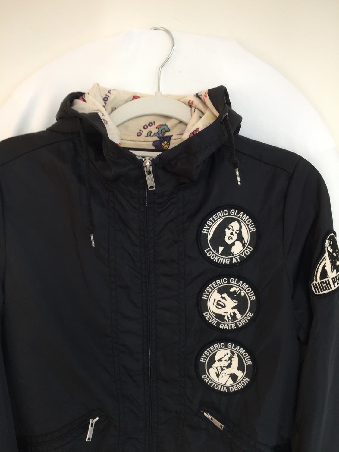 히스테릭 글래머 히스걸 와펜 포인트 안감도 초카와이 후드 블루종 점퍼 상품이미지2