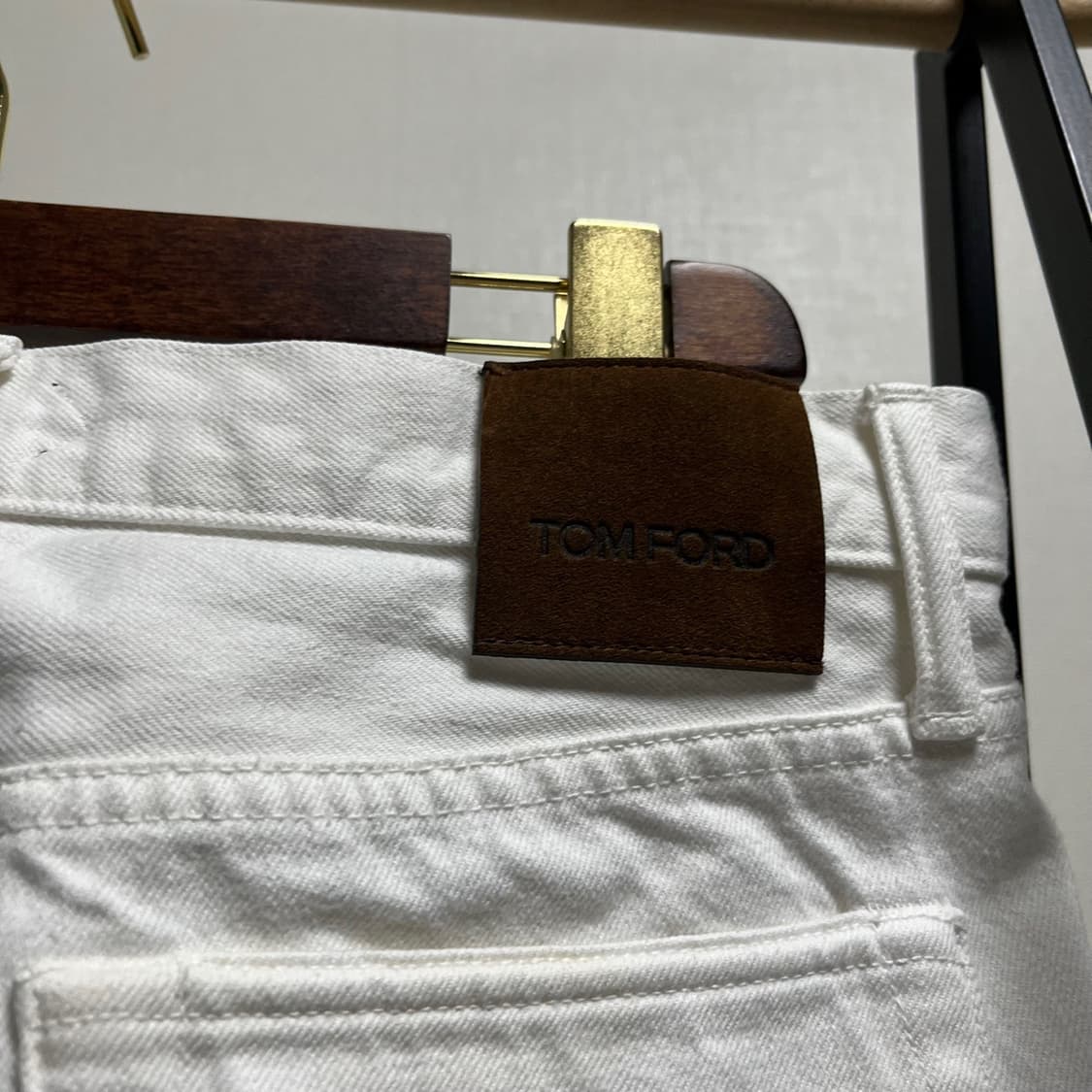 정품 32) 톰포드 가죽 패치 화이트 진 데님 상품이미지3