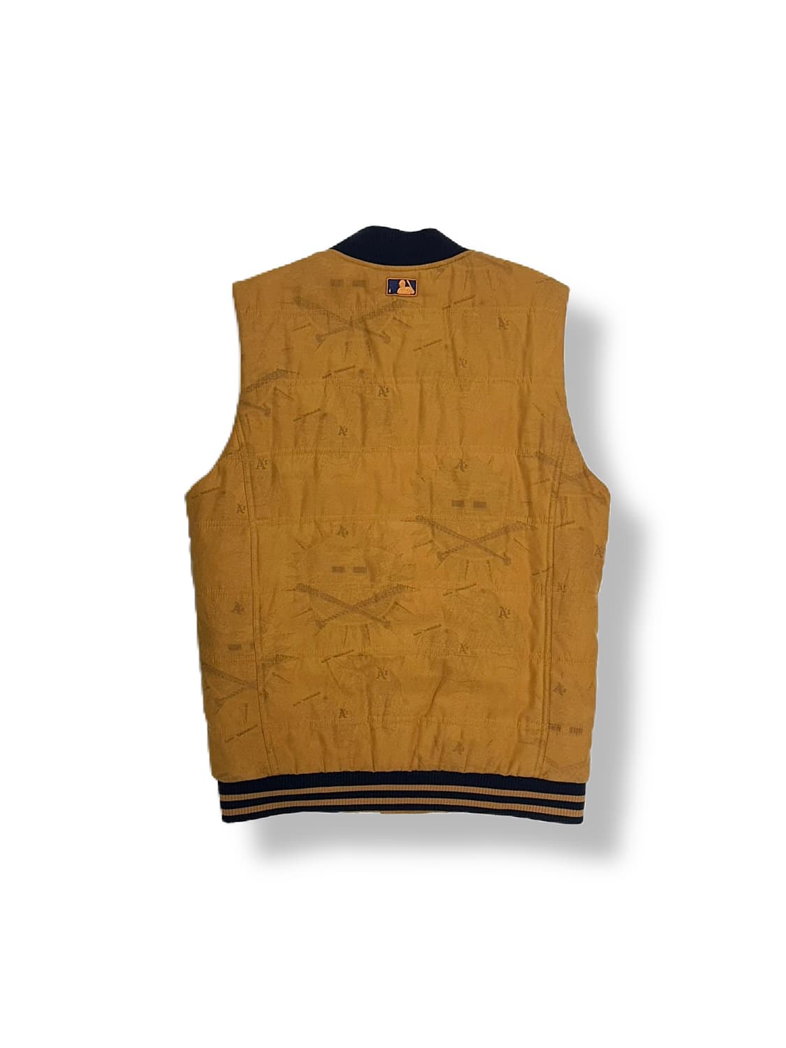 MLB 오클랜드 스웨이드 누빔 조끼 야구 자켓 상품이미지7