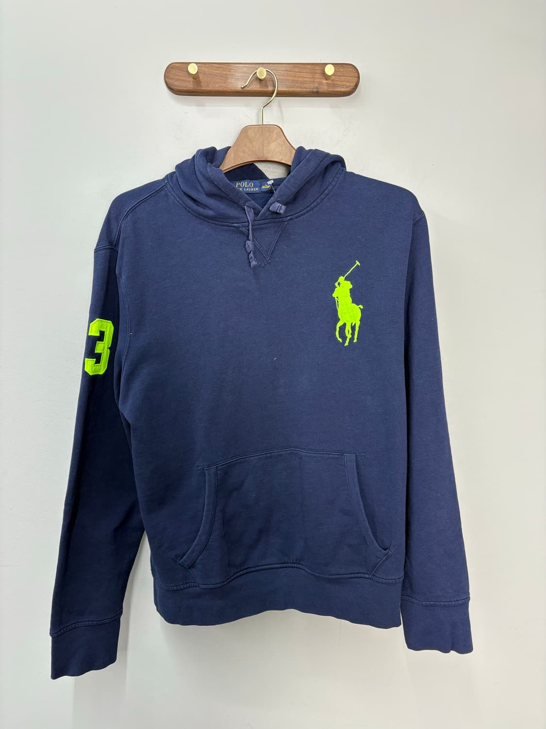 폴로랄프로렌 형광 빅포니로고 네이비 후드티 A3238 상품이미지2