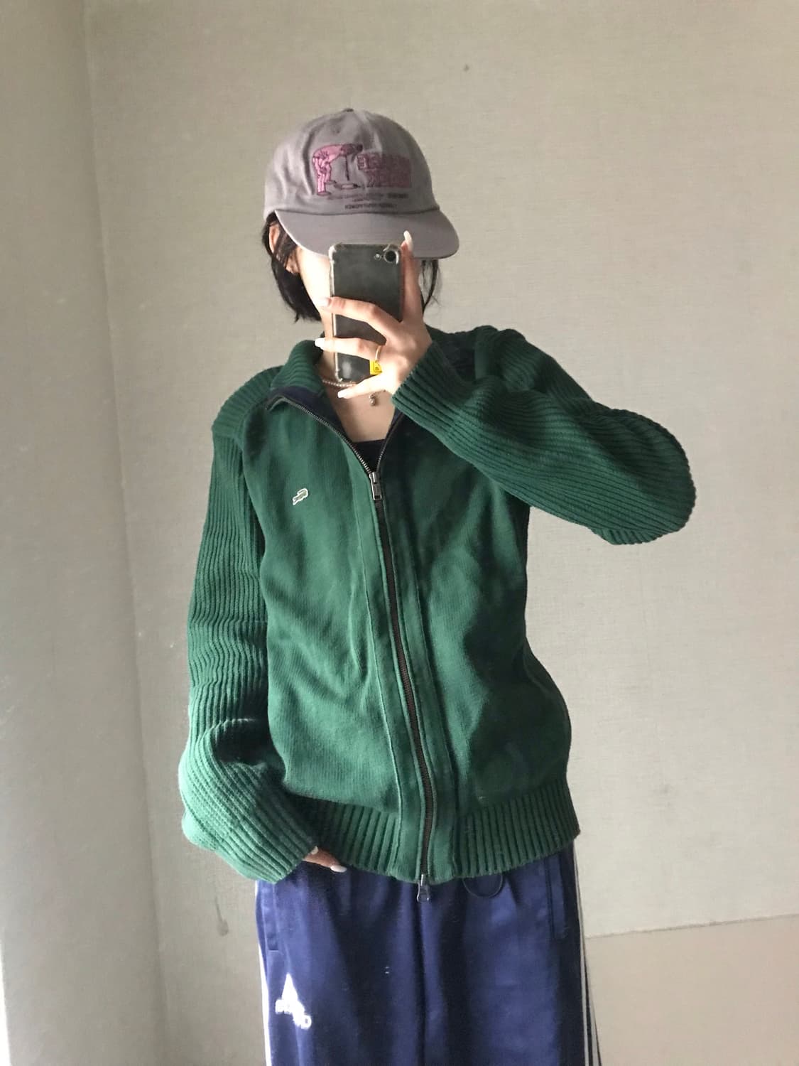 라코스테 그린 니트집업 상품이미지2