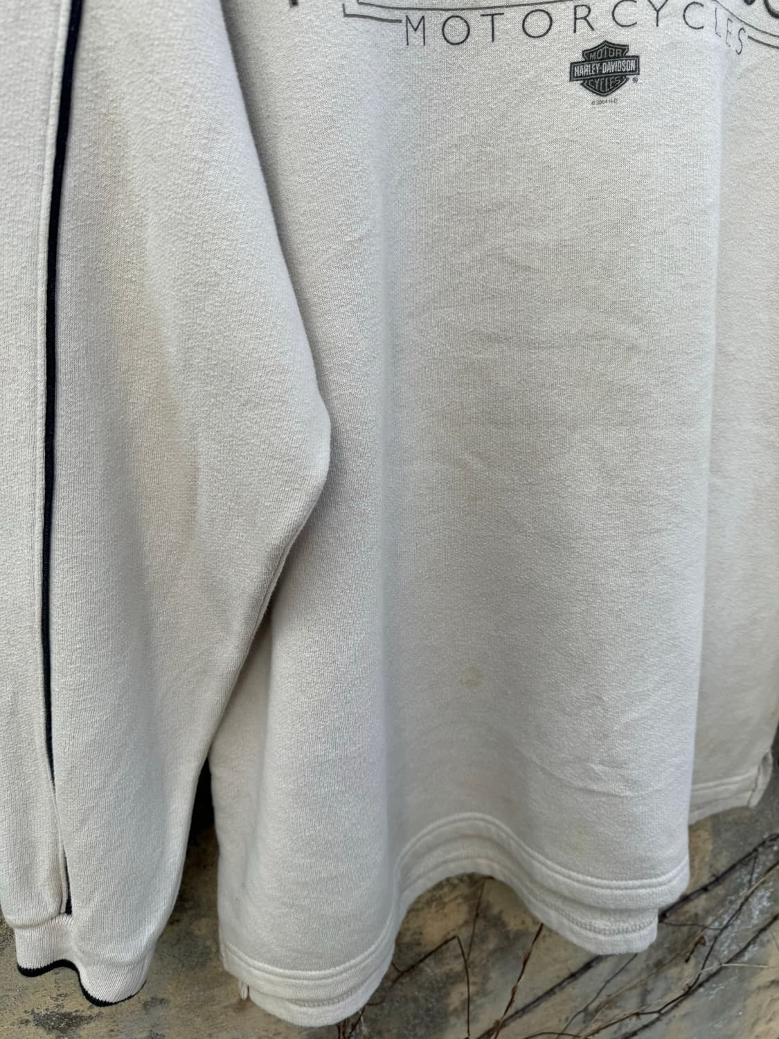 00s 할리데이비슨 빈티지 스웻 셔츠 맨투맨 베이지 상품이미지5