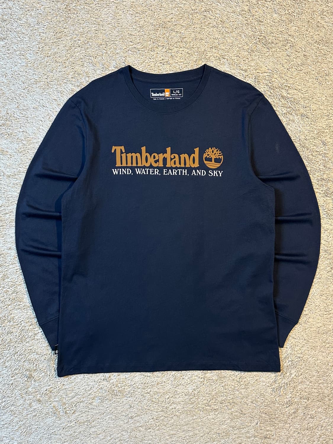 팀버랜드 TIMBERLAND 로고 롱슬리브 긴팔 네이비 상품이미지1
