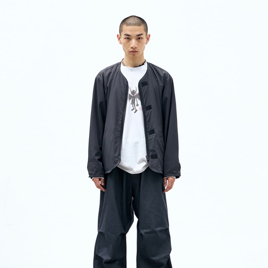 Reversible Lining Jacket Charcoal/Black 상품이미지1