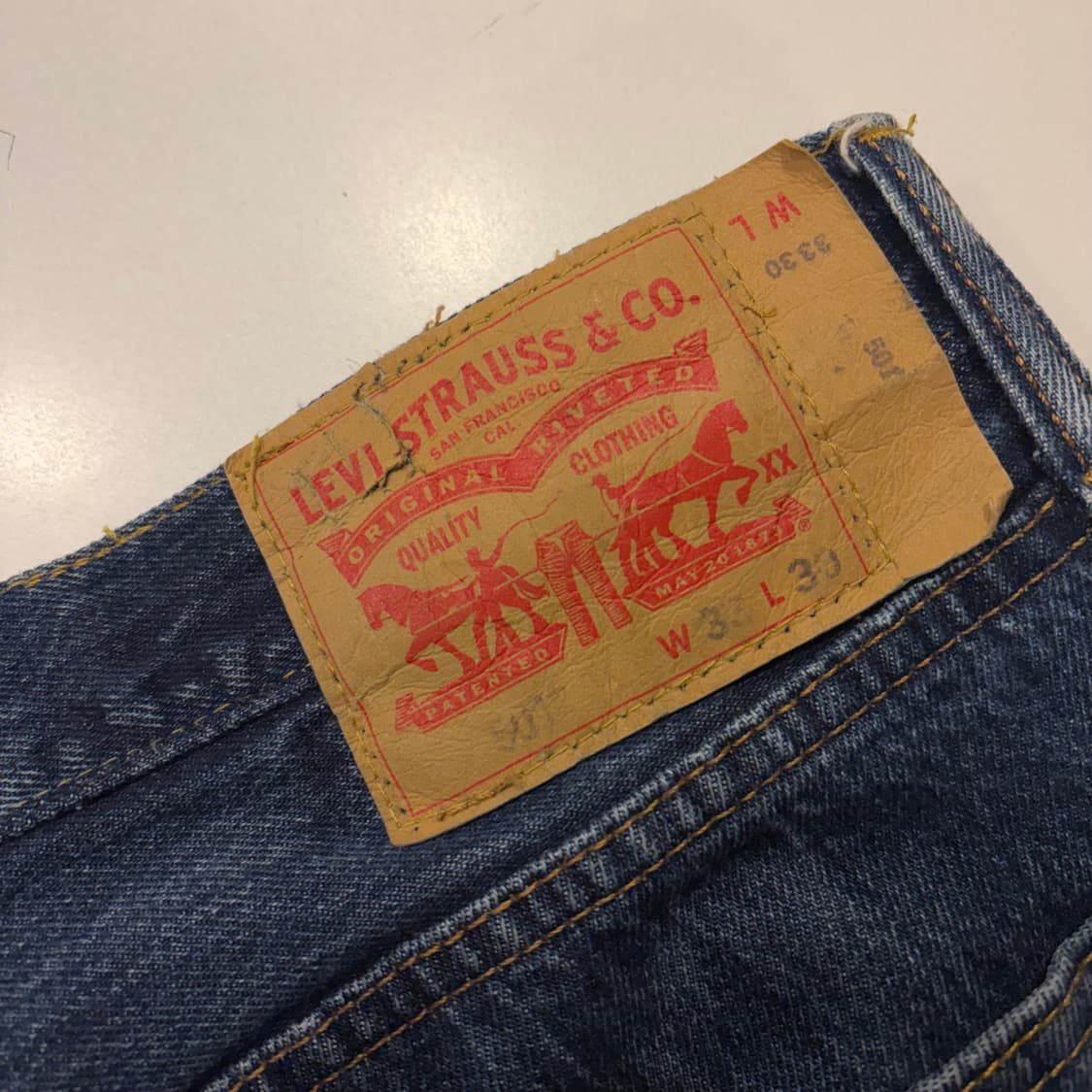 [33x30] 리바이스 501 x SXX 패치워크 데님 팬츠 D185 상품이미지5