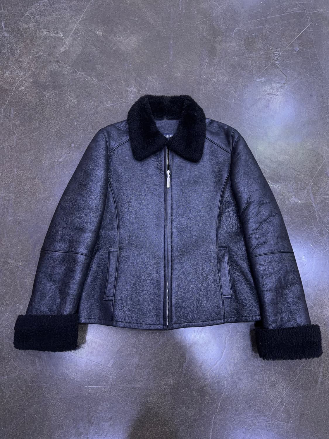 체이스컬트 양가죽 무스탕 모피 가죽자켓 블랙 95 상품이미지1