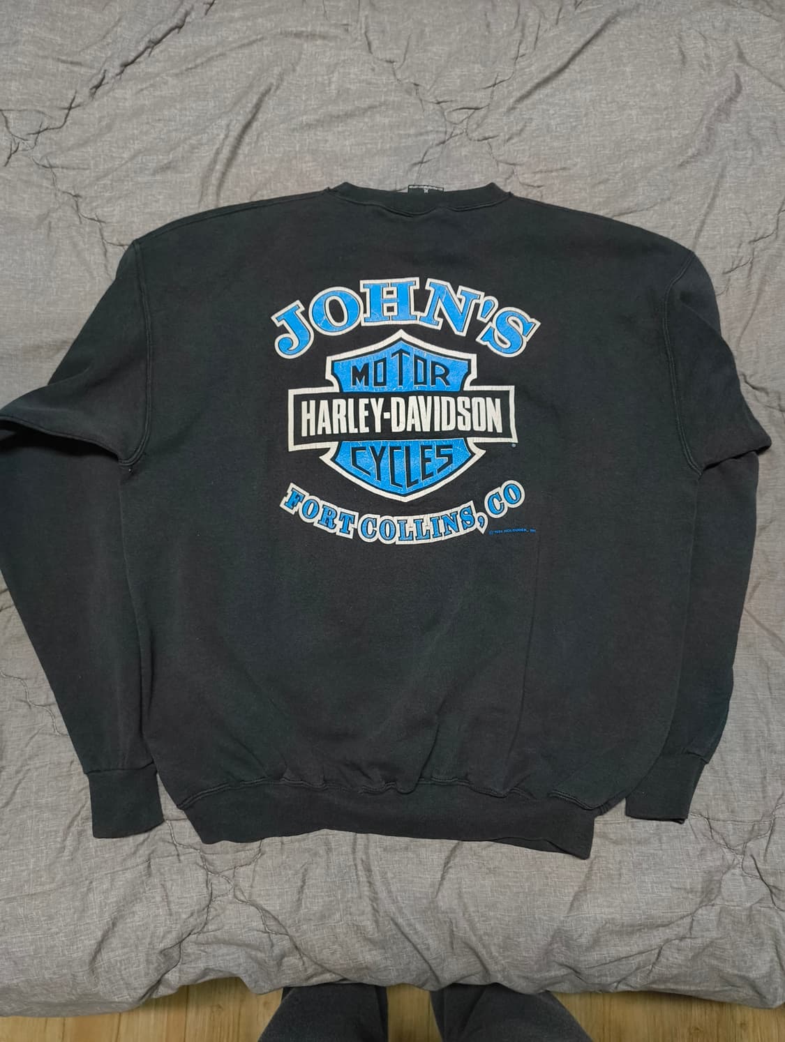 90s 할리데이비슨 울프 플레임 스웻셔츠 XL 상품이미지5