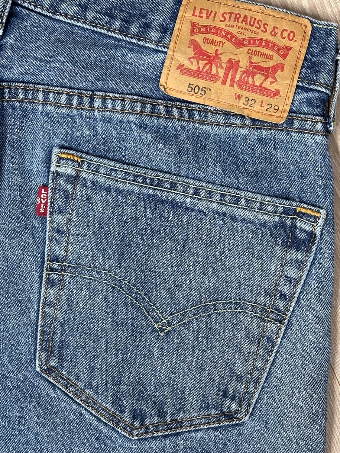 리바이스 505 연청 데님 32*29 32/29 상품이미지2