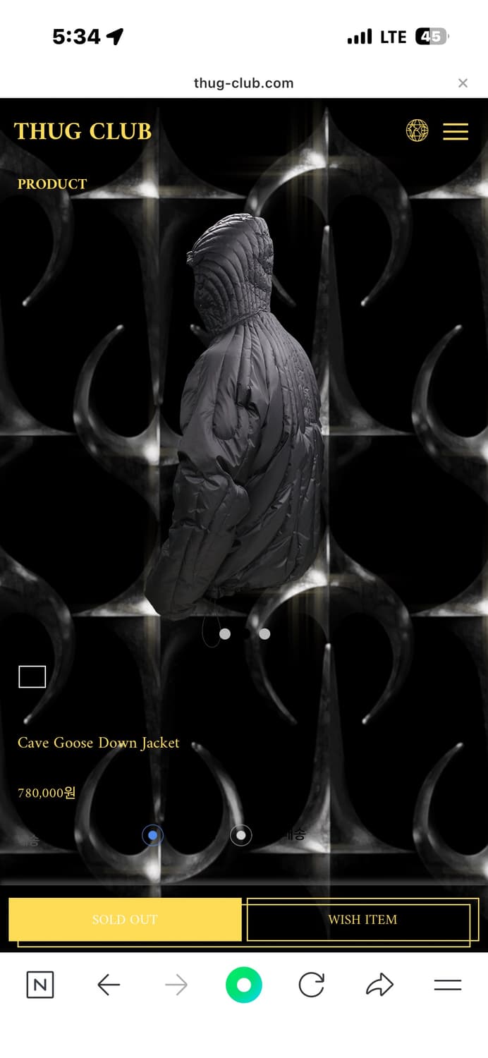 떠그클럽 케이브구스다운 패딩 1사이즈 상품이미지2