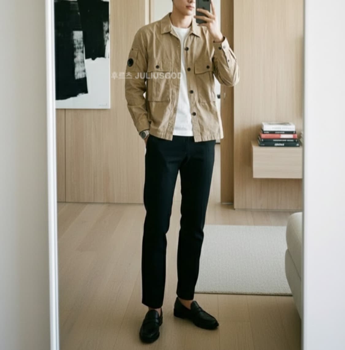 [L/새제품] CP COMPANY 씨피컴퍼니 모하비 베이지 오버 셔츠자켓 상품이미지2