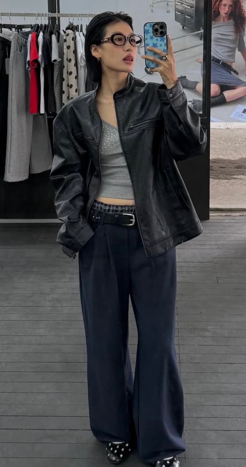 Ordes 오데스 레더 집업 자켓 상품이미지2