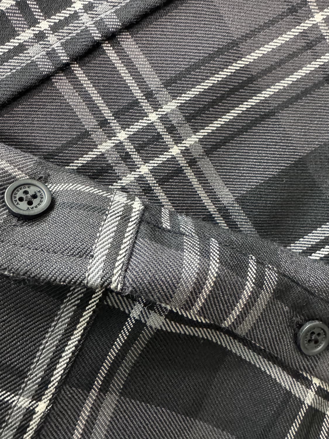 BURBERRY 버버리 블랙 노바체크 울 셔츠 40 상품이미지5