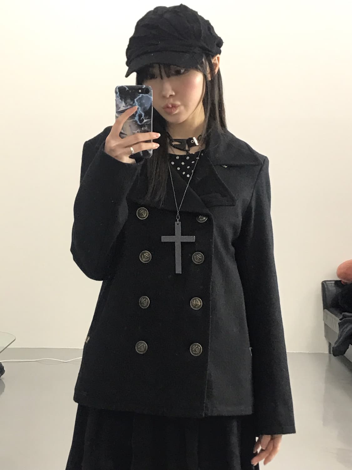 Jpn Black Wool Mini Coats 상품이미지2