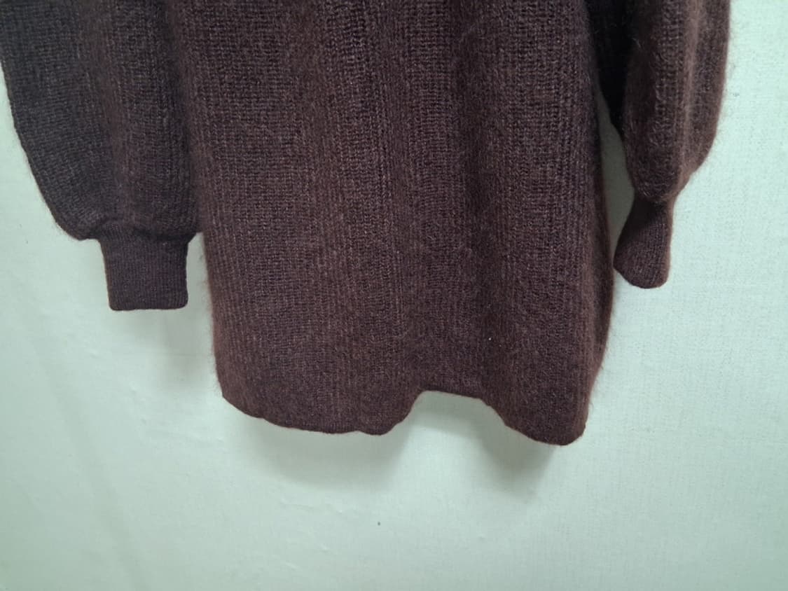 MAY VALENCIA 브라운자주색 모헤야 숄가디건 최고의컨디션 상품이미지7