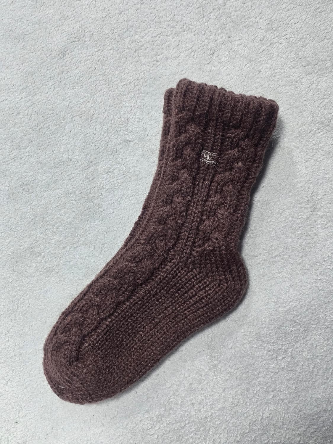 버버리 울 양말 브라운 새상품 상품이미지1