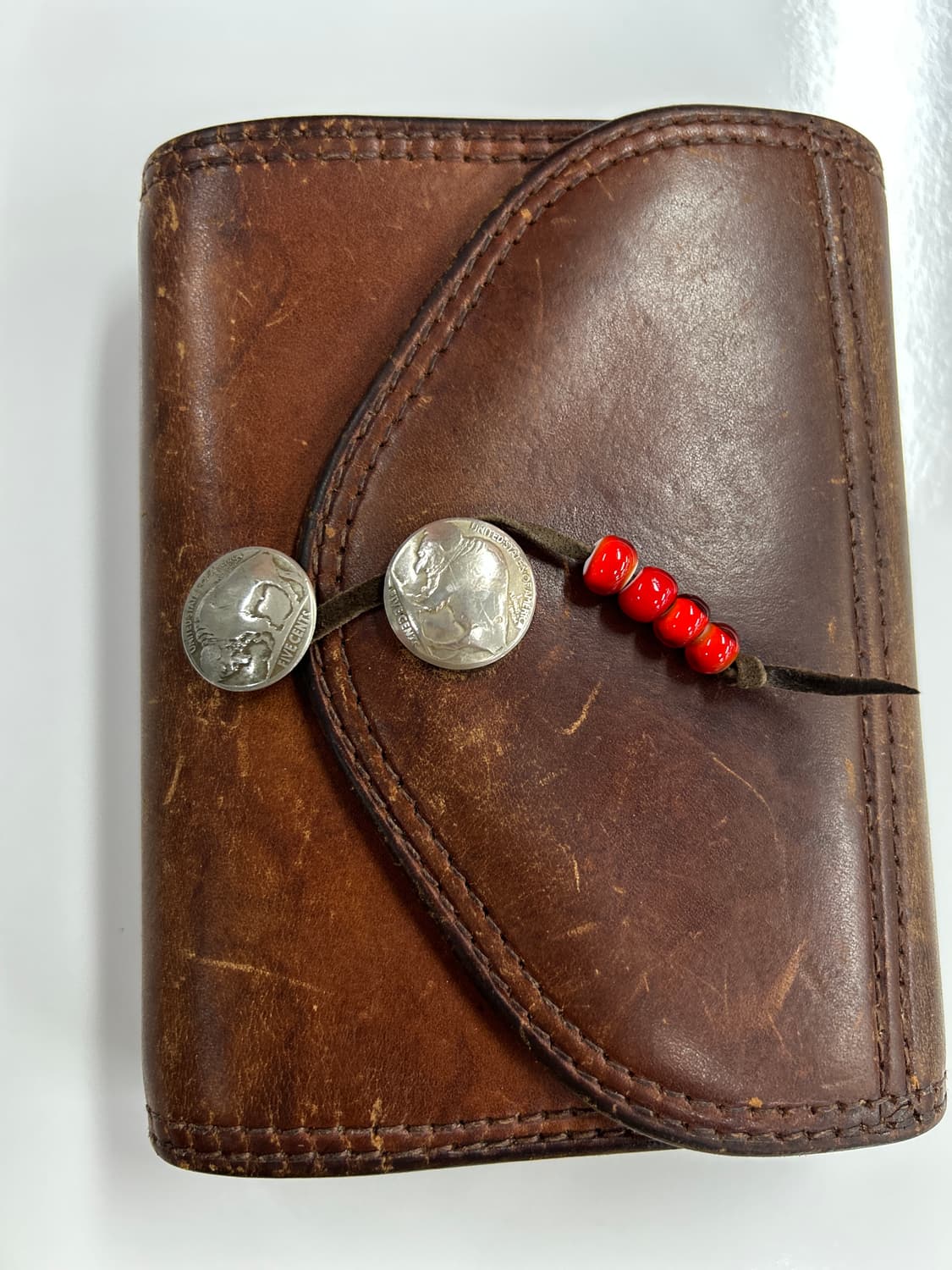 GOROS 올드고로스 새들레더 더블콘초 다이어리 상품이미지1