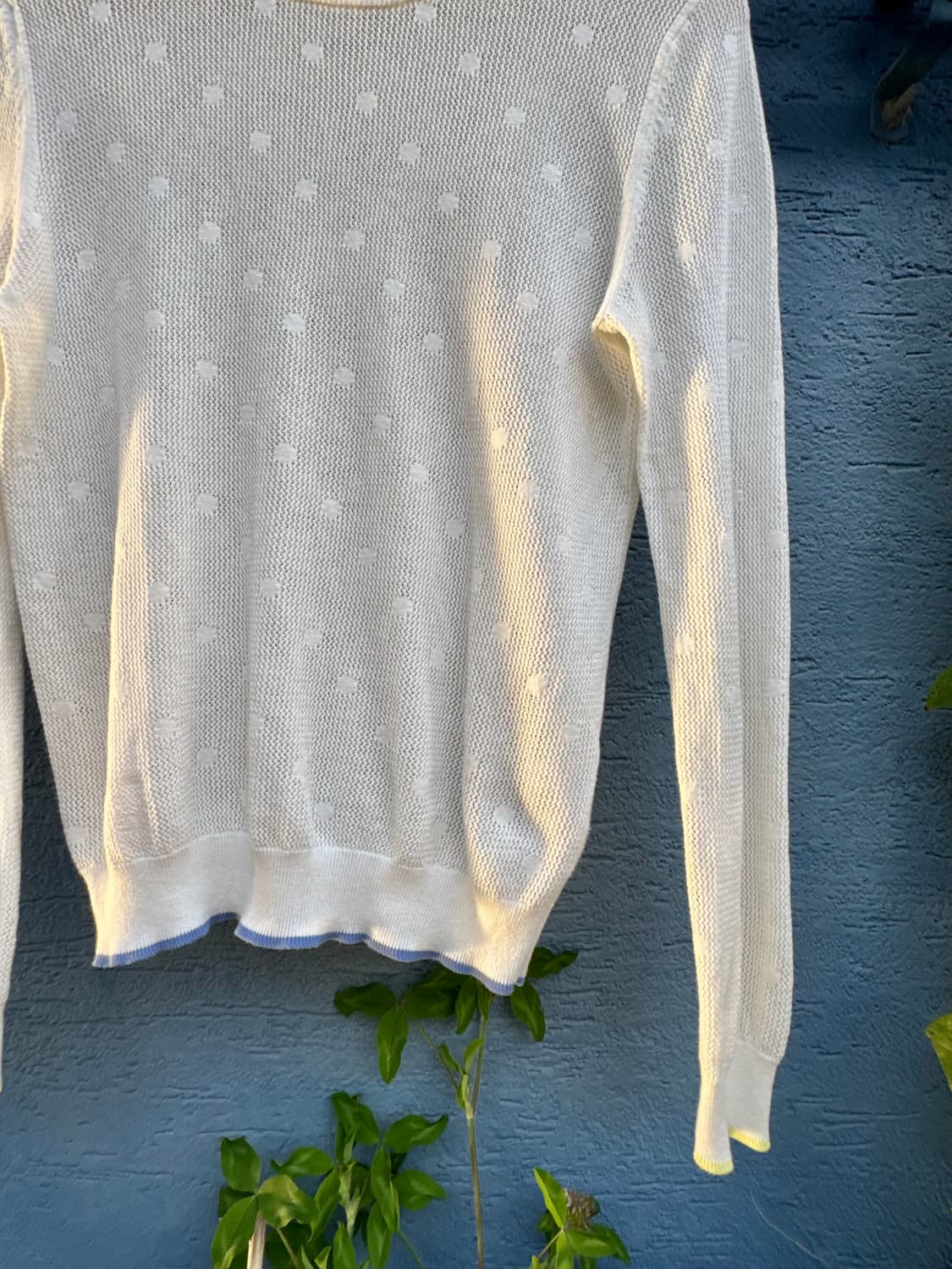 폴 스미스 도트 시스루 니트 (white) 상품이미지5