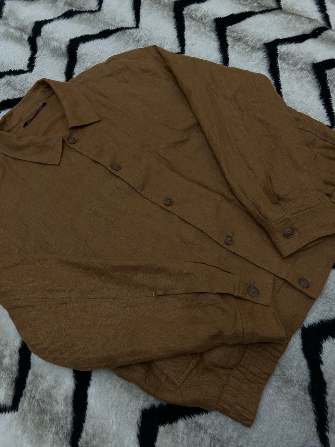 [한국2Xl]ZARA 린넨 카라 블루종/카멜 상품이미지1